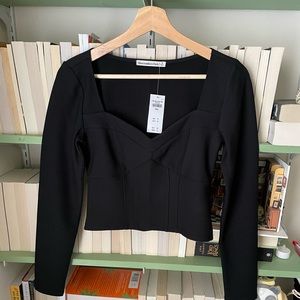 Abercrombie & Fitch long sleeve, heart line too, black
